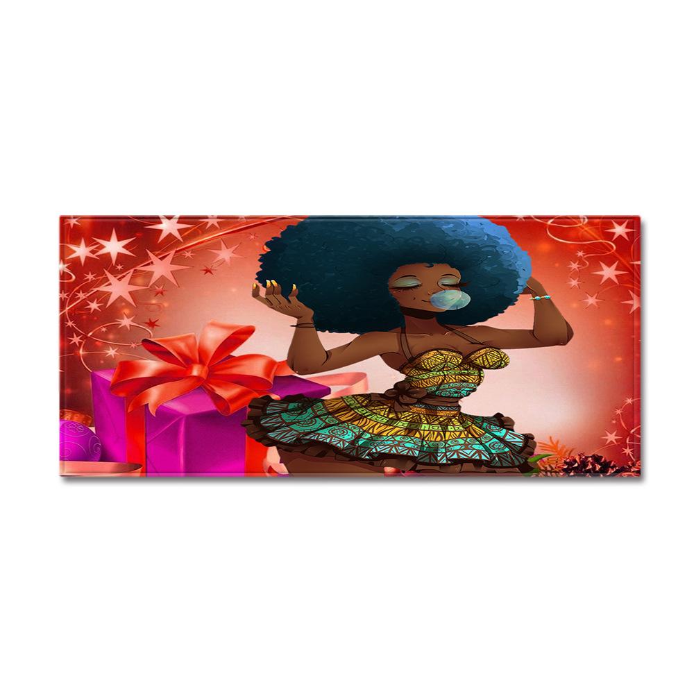 African Women'S Theme Carpet Long Floor Mat Doormat