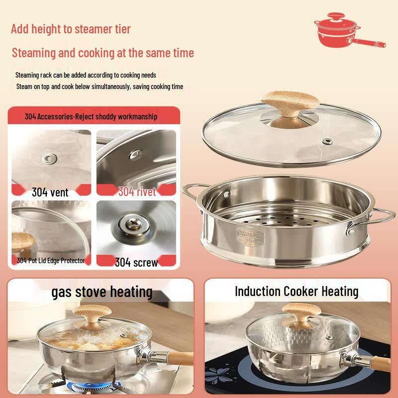 Huimaiyuan 316 Stainless Steel Yukihira Induction Pot