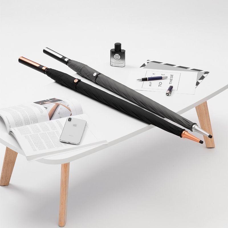 Light Luxury Long-handled Handle Umbrella Enlarged Reinforced Thickened Sturdy Wind-resistant Straight Handle Business Umbrella