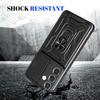 Lens Slide Camera Protect Armor Case For Samsung Galaxy S26 Ultra S2 Edge S24 S23 S22 Plus Phone Case Ring Holder Stand Cover