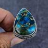 Natural Copper Apatite Gemstone 925 Sterling Silver Jewelry Ring Size 9 ET-4806