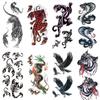 Individuelle temporäre Wolf Drache Spinne Skorpion Tier Tattoo-Designs für Männer