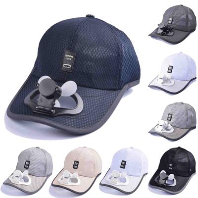 Sommer-Fan-Baseballmütze, USB-Ladefunktion, atmungsaktiver Schatten-Sonnenschutzhut