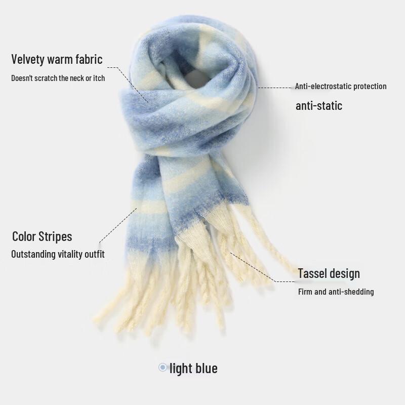 

Camel Plaid Winter Scarf