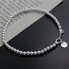 Beautiful Fashion Elegant Gold Color Silver Plated 4MM Beads Chain Women Letter Cute Bracelet High Quality Gorgeous Jewelry H198