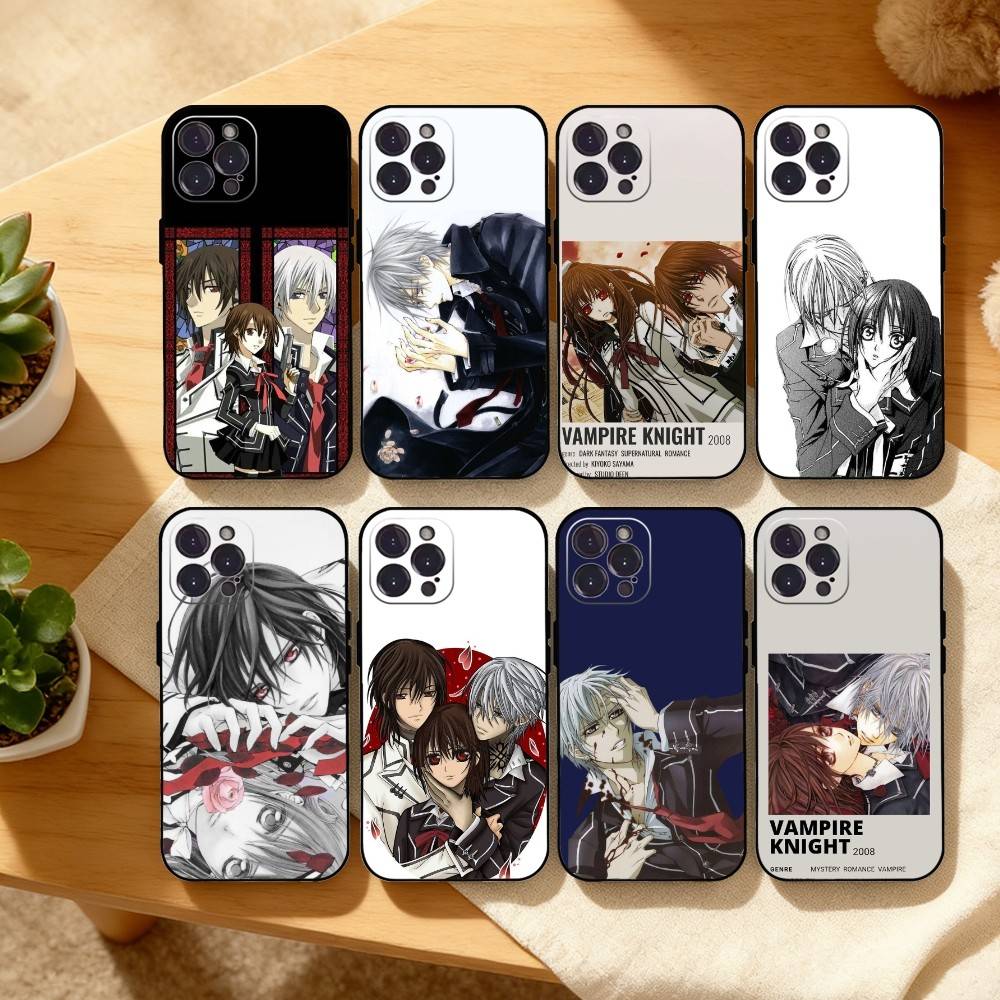 Anime M-Manga Vampire Knight Phone Case For iPhone17 16 15 14 13 12 11 Pro Max Plus,5G Soft Black Case