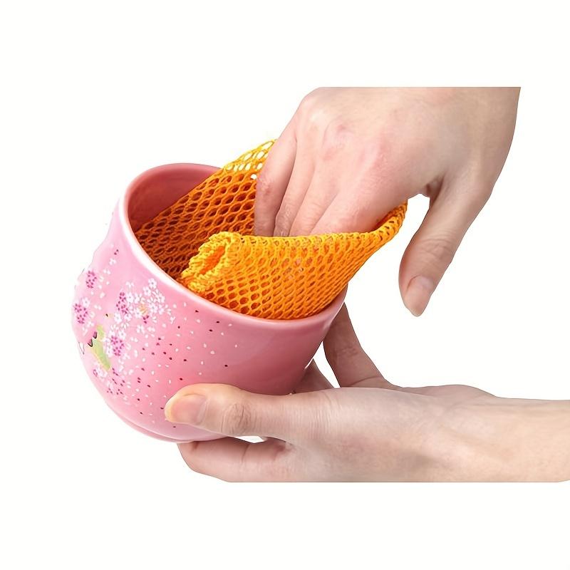 2pcs Non-Stick Mesh Dish Cloths - Easy Cleaning and Scouring Pad for Kitchen Cleaning Tool