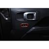 Dekorabdeckung für Innentürverriegelungsschalter für 18+ Jeep Wrangler JL/JT 20+ Rotes Carbon