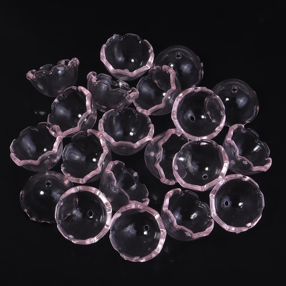 30pcs/lot Acrylic Wind Bell Beads Colorful Beads Caps Jellyfish Spacer Bead For DIY Charms Earrings Keychain Jewelry Accessories