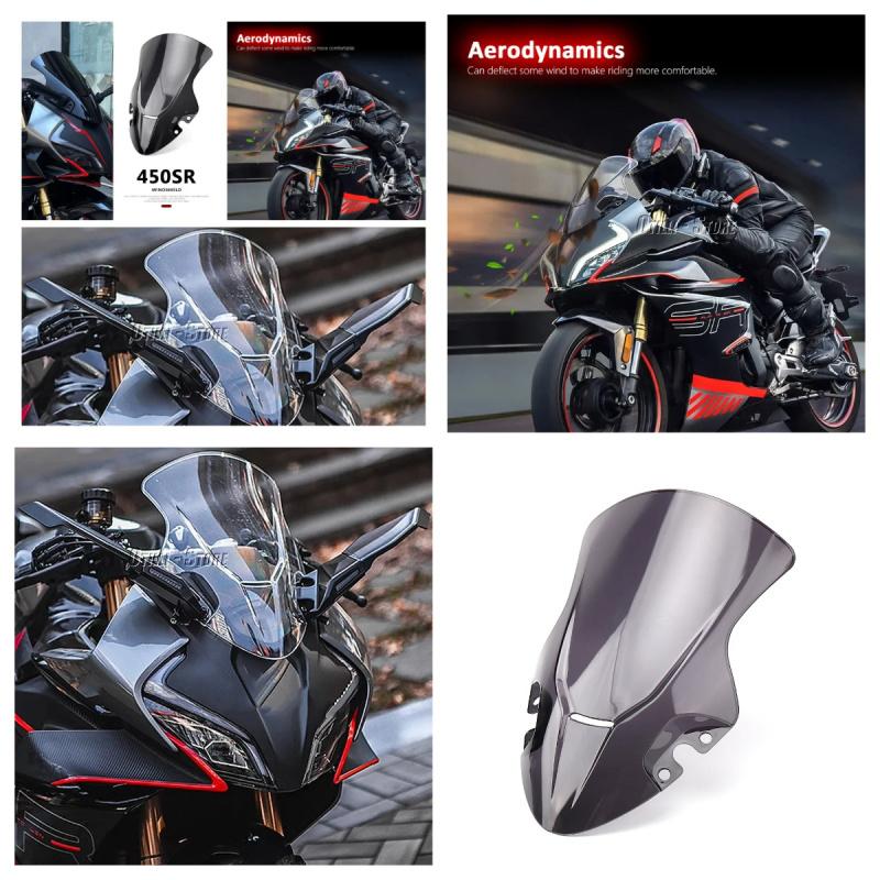 Motorcycle Windshield Windscreen For CFMOTO 450SR 450 SR 450sr Odometer Visor Front Wind Shield Screen Deflectors