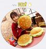 Adorable Hamburger Plush Pillow Toy - Office Lumbar Support, Children's Birthday Gift with Long Fries Design