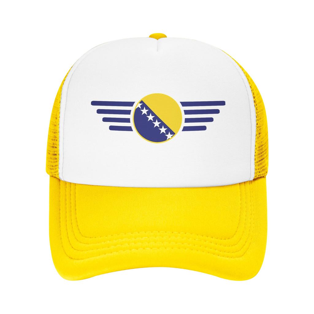 Bosnia and Herzegovina Flag Mesh Baseball Caps Unisex Women Casual Sun Hats Hat Breathable Summer Trucker Hat