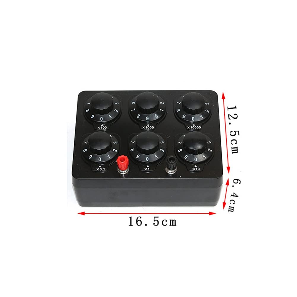 Ahvqevn 0-99999.9 Ohm Simple Resistor Box, Precision Variable Decade Resistor, Educational Aid, Educational Resistor Box