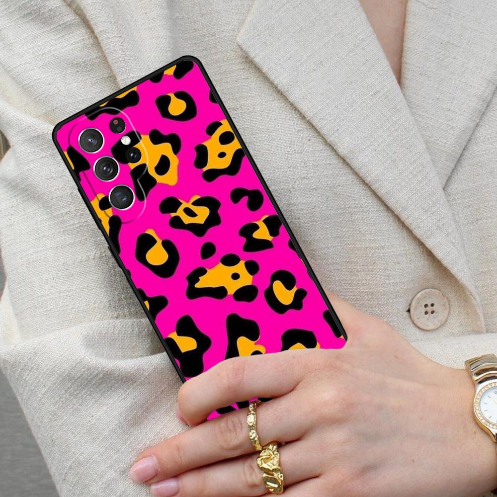 Leopard Pattern Cell Phone Case for Samsung Galaxy S26 Ultra S25 S24 S23 S22 S21 S20 Note10 Cover