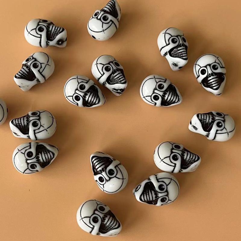 Skull Acrylic Bead String for DIY Phone Chain, Keychain, or Car Pendant
