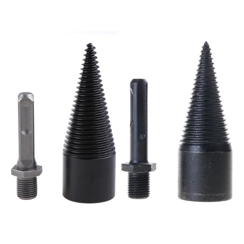 Wood Log Splitter Firewood Drill Bit Tool Steel Logs Splitters Electric Drills Bits Heavy Duty Screw Cone Driver Steel
