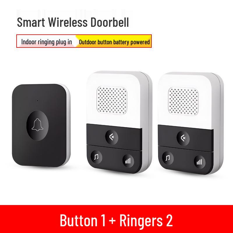 Wireless Self-Powered Waterproof Doorbell with Long Range and High Volume for Homes and Elderly Paging