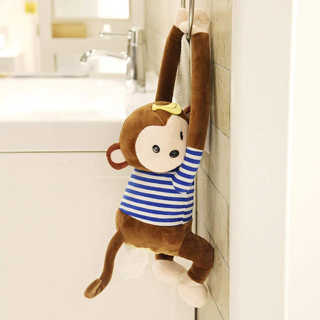 Tissue Box Monkey Cute Paper Napkin Case Wall Hanging Napkin Holders