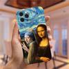Vincent Van Gogh Notte Stellata fiore Custodia per Telefono Per iphone 13 12 11 Pro Max Mini X XR XS 8 7 Plus Mona Lisa David Copertura Morbida