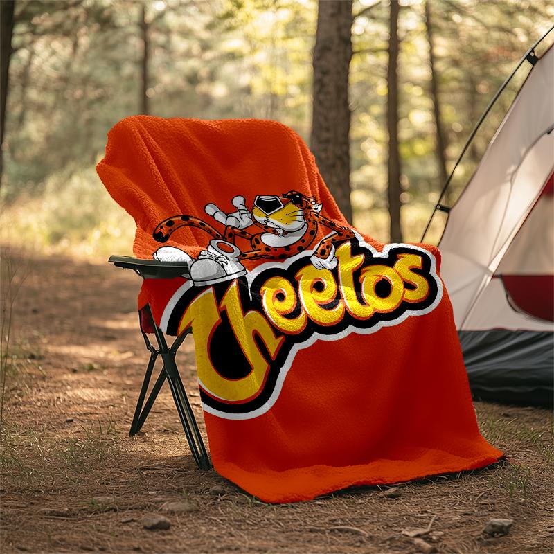 Cheetos Theme Printed Blanket - Perfect for Couch, Bed, Travel & Outdoor Use | Machine Washable, Cozy & Durable.