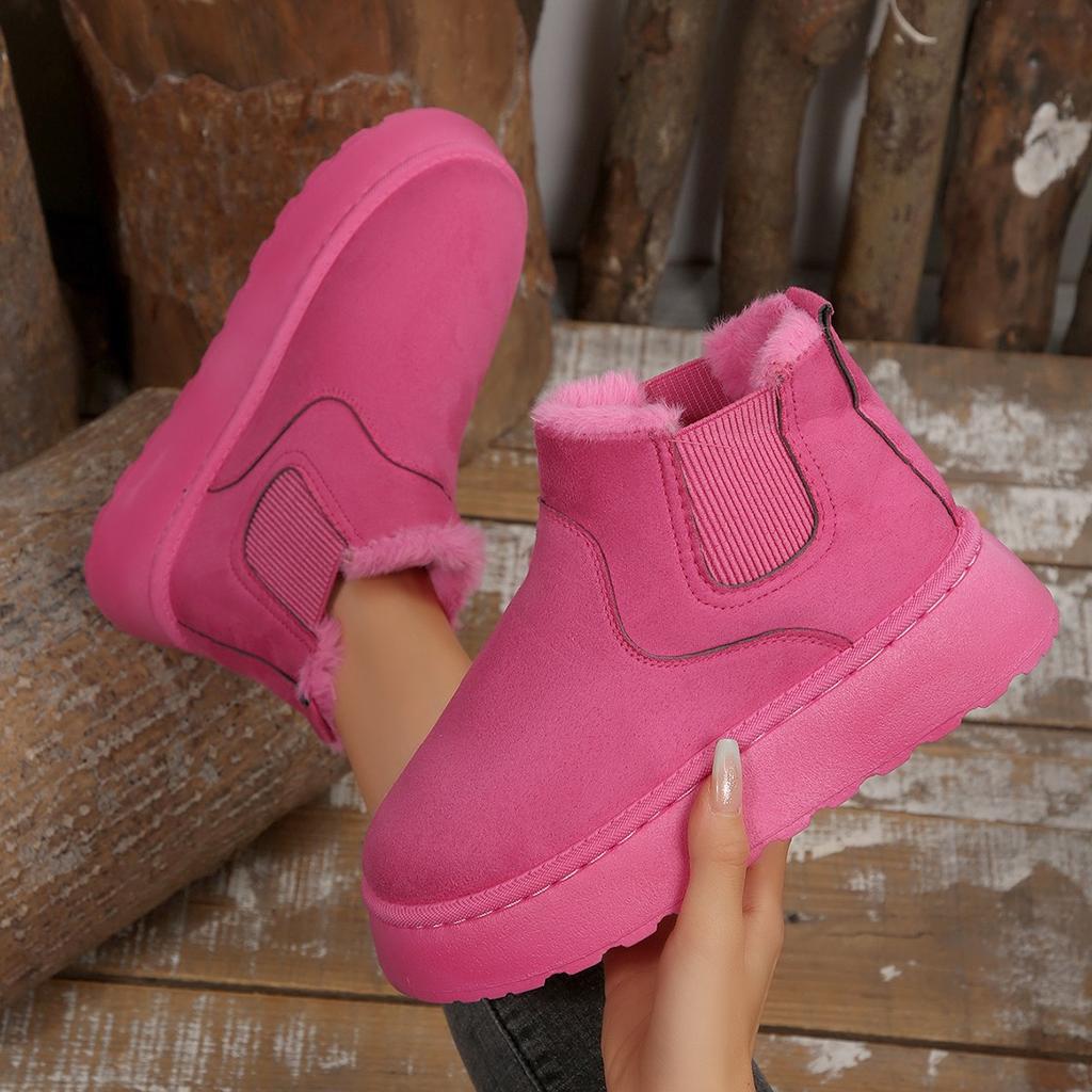 Large thick soled snow boots for winter 2026  a popular item with warm fur and fleece for women