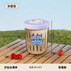 Double Wall Salad Cup Portable Leak Proof Oat Container With Fork&Handle Drain Fruit Cup Cute Breakfast Cup For Student
