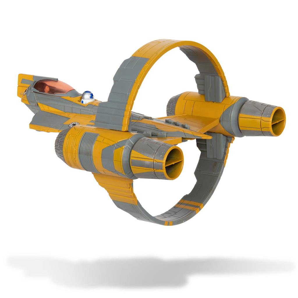 Star Wars Micro Galaxy Squadrons Anakin Jedi Starfighter Vehicle with Two Microfigure Accessories Skywalker's - 5-inch Starfighter-Class 1-inch