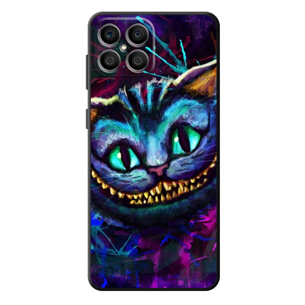 Black TPU Phone Case for Realme C21Y C20 C11 C15 C12 C35 C21 C25 C3 XT GT Narzo30A Alice In Wonderland Cheshire Cats Cover Funda