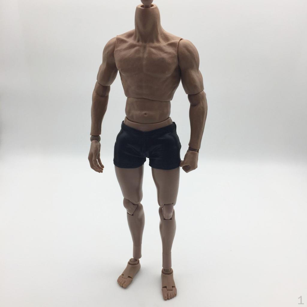 1/6 Faux Leather Shorts Men's Trousers Clothing For 12 Inch Male Action Figure, Doll Clothes