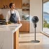 Floor Standing Fan Mini Fan, Portable USB Air Circulation for Home Office, 3 Quiet Speed Stand with 5m Airflow, Wide Angle Oscillating Cooling