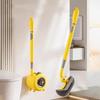 1PCS Wall-Mounted & Floor-Standing Dual-Use Toilet Brush with No-Dead-Angle Suction Cup Long Handle Spray Duck Design for Bathro