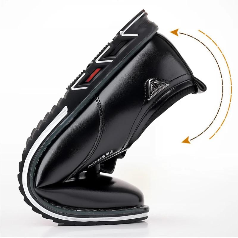 Business Men Shoes Luxury Leather Casual Shoes for Men Comfor Soft Flat Driving Shoes High Quality Slip on Men Loafers Big Size