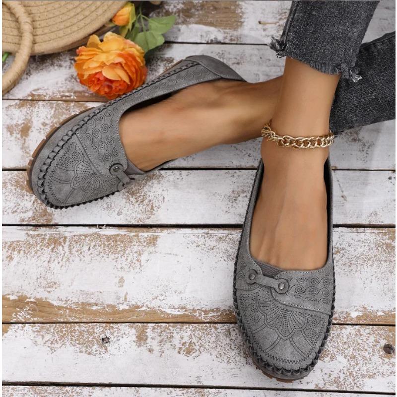 Large Size 44 Women Shoes Vintage Handmade Women's Flats Casual Shoes Ladies Flat Shoes Comfortable Slip On Female Loafers