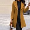 Stand Collar Trench Women Coat Windbreaker Fitted Clothes Femme Loose Cloak Woolen Single-breasted Coat Outwear