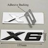 Autocollants Lettres de Voiture Chrome Noir ABS 3D Emblème Logo X5 X6 Badges de Coffre Arrière Pour BMW X5 X6 F15 G05 F16 G06 Autocollant Accessoires Auto yo2