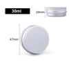 5 Ml 10 Ml 15 Ml 30 Ml 50 Ml 80 Ml Round Aluminum Box Tin Can Screw Lid Storage Scented Candle Lip Balm Oil Empty Jar 10 Pcs