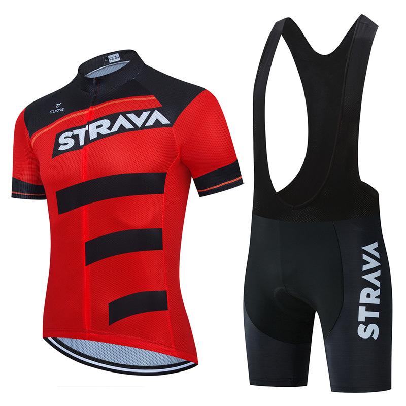 Summer Men's Cycling Clothes Cycling Clothes Breathable Short-sleeved Suits Elastic and Comfortable Mountain Bike Clothes.