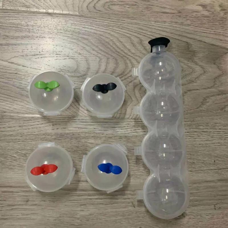 2024 Ny form med 4 fack för is Flexibel silikon Whiskey Cocktail DIY Rund isboll Isgaller Fest för Bar Köksredskap