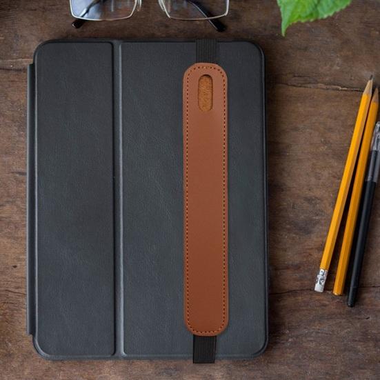Stylus Pen Case Smooth Faux Leather Firm Sticthing Elastic Band Lightweight Portable Protective Stylus Pen Holder Notebook Pen Storage Pocket Sleeve