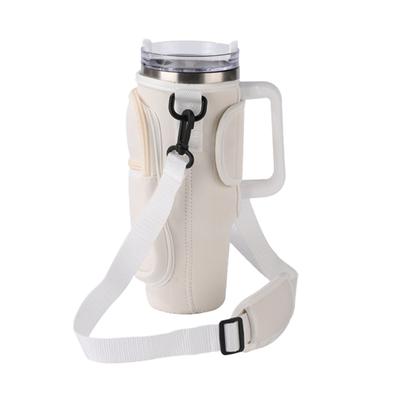 Borsa Portabottiglia Antiscivolo Portatile a Doppio Strato Porta Bottiglia d'Acqua con Manico Adatta per Stanley