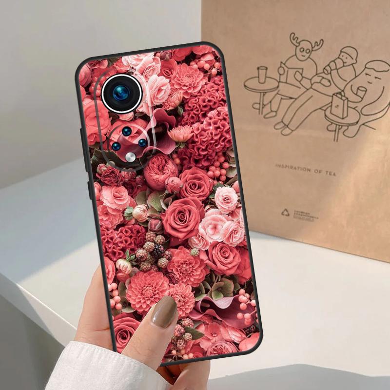 Beautiful Garden Red Roses Flowers For Honor Magic 7 Lite 5 6 8 Pro Case For Honor 400 200 90 70 50 X8c X8b X9a X9b X9c X9d Win