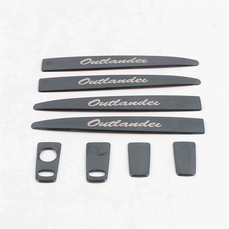For Mitsubishi Outlander 2013 - 2015 2016 2017 2018   Door Handle Cover Bowl Frame Cover Trims Sticker Car Accessories