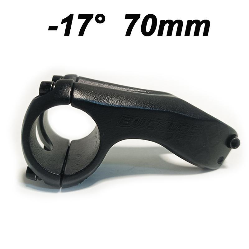 BUCKLOS 31.8mm Bicycle Stem -17 Degree 70mm Road Mountain Bike Stem Ultralight MTB Power High Strength Bike TableCycling Part
