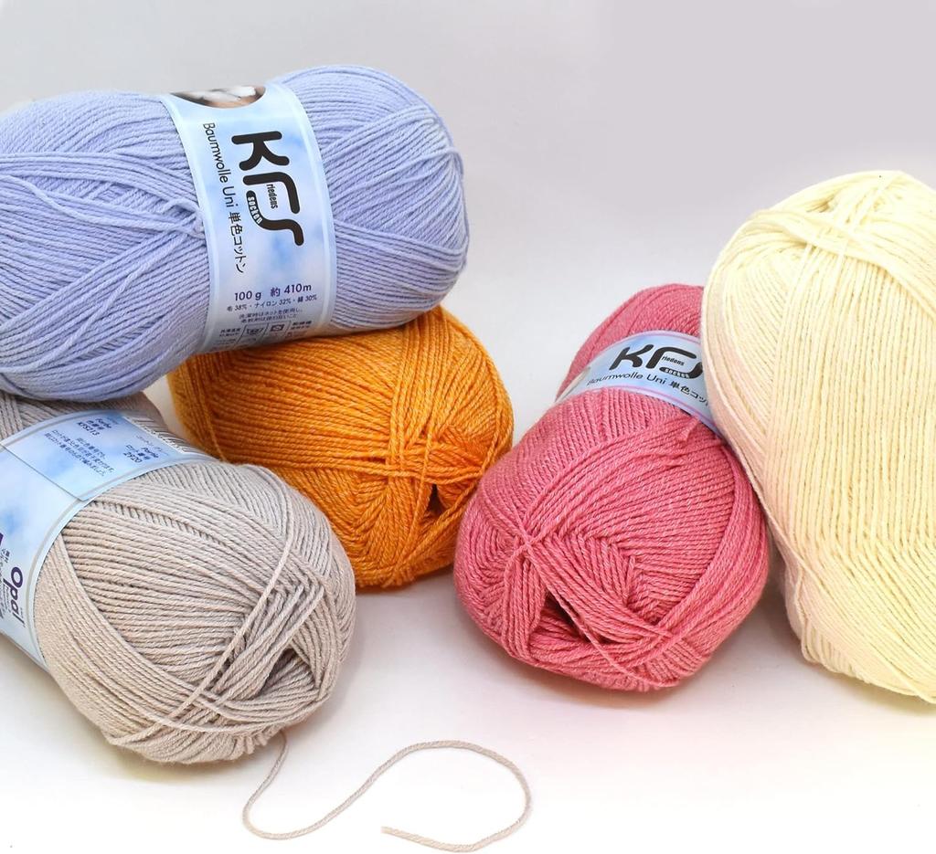 Opal KFS Cotton Sock Cotton Tea Yarn, 4-ply, Blend, KFS250.Milk