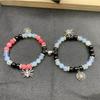 Halloween Spiders Couple Bracelet Trendy Heart Magnetic Matching Hand Jewelry