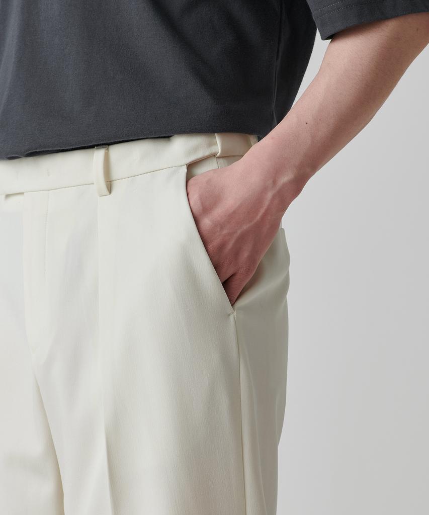 Musinsa Standard Reverse One-Pleat Wide Hidden Banding Slacks [Cream]