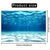 2D Flat Banner 1pc - Giant Party Banner of Underwater Wonders - Ocean-themed Background, Featuring Sharks