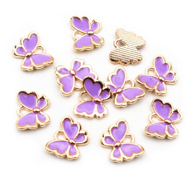 20pcs Small Enamel Butterfly Charms Pendant 10x13mm Alloy DIY Jewelry Making Accessories Findings for Necklace Bracelet Earrings
