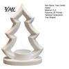 Christmas Party Decor Tree Candle Holder, 3D Printed Tealight Stand, Rustic Table Decoration for Farmhouse Dining Centerpiece Holiday Table,