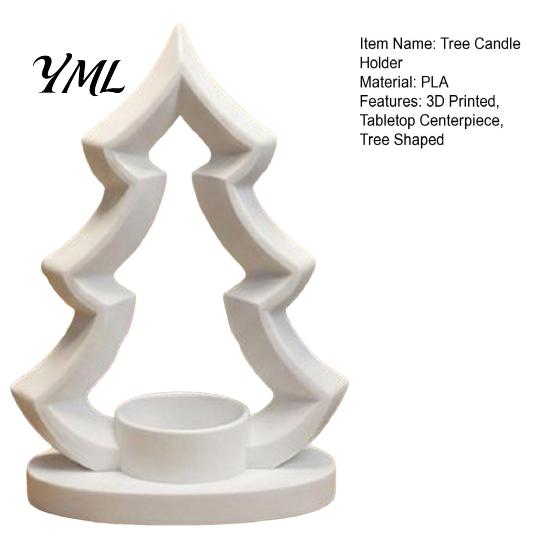 Christmas Party Decor Tree Candle Holder, 3D Printed Tealight Stand, Rustic Table Decoration for Farmhouse Dining Centerpiece Holiday Table,